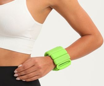 Silicone Weight-bearing Bracelet Sports Running Wrist Ankle Strap Heavy Ring Belt Fitness (Option: Fluorescent Green-1 Pound Single)