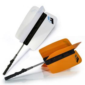 Swing Trainer Practical Beginner Practice Wind Fan White Orange (Color: Orange)