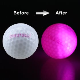 Waterproof LED  Balls For Night Training High Hardness Material For  Practice Balls (Color: Pink)