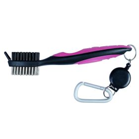 Double-sided brush for golf swing (Color: Pink)