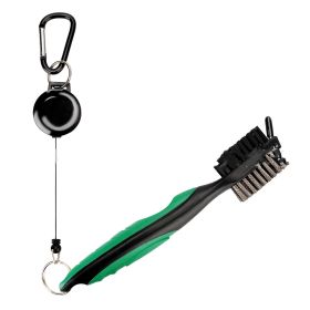 Double-sided brush for golf swing (Color: Green)