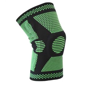 Sports Fitness Silicone Spring Knee Pads (Option: M-Green)