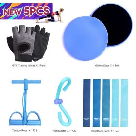 5PCS Yoga Ball Magic Ring Pilates Circle Exercise Equipment Workout Fitness Training Resistance Support Tool Stretch Band Gym (Color: 5PCS B 2)