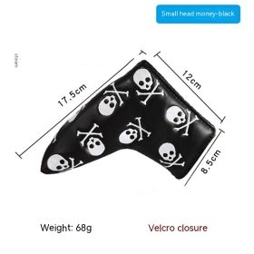 Golf Straight Bar Putter Sleeve (Option: Small Skull Style Black)