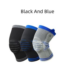 Silicone Massage Spring Bar Shock Absorber Leg Protector (Option: M-Black And Blue)