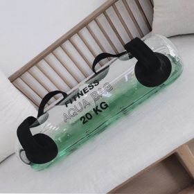 Transparent Fitting Water Bag Water Injection Weight-bearing Soft Dumbbell Portable Energy Pillar Strength Training Inflatable Weight Lifting Bag (Option: 20KG Inflator)