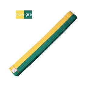 Simple Solid Color Taekwondo Belt Ribbon (Option: Yellow And Green Belt-280cm)