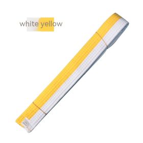 Simple Solid Color Taekwondo Belt Ribbon (Option: White Yellow-280cm)