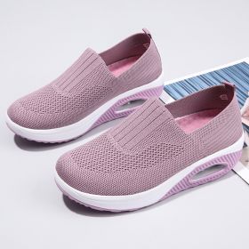 Women's Middle-aged And Elderly Mom Mesh Outdoor Running Shoes (Option: Pink-35)